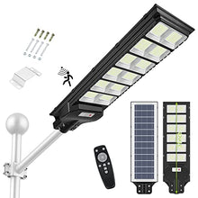 Load image into Gallery viewer, 500W Solar Street Light Outdoor Motion Sensor, 1000LED IP66 Waterproof Solar Security Flood Lights with Remote Control, Dusk to Dawn Solar LED Light Lamp for Garden,Yard,Basketball Court,Parking Lot
