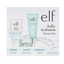 Load image into Gallery viewer, e.l.f., Hello, Hydration Start Set, Lightweight, Nourishing, Moisturizing , Cleanses, Removes Dirt and Makeup, Minimizes Dark Circles, Cleanser, Moisturizer, Eye Cream, 3.71 Fl Oz + 2.53 Fl Oz + 0.49
