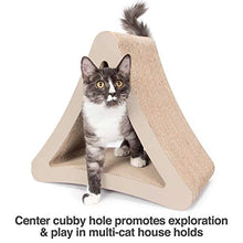 Load image into Gallery viewer, PetFusion 3-Sided Vertical Cat Scratching Post (Standard Size, Warm Gray). [Multiple Scratching Angles to Match Your Cat&#39;s Preference]
