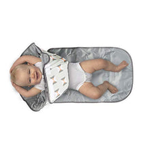 Load image into Gallery viewer, SnoofyBee Portable Clean Hands Changing Pad. 3-in-1 Diaper Clutch, Changing Station, and Diaper-Time Playmat with Redirection Barrier for Use with Infants, Babies and Toddlers. (Tribal)
