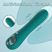 Load image into Gallery viewer, G Spot Vibrator Dildo with 10 Vibration Modes, Tuitionua Soft Silicone Powerful Vibrating Massagers for Clitoral Vagina and Anal Stimulation, Adult Sex Toys for Women or Men(Green)
