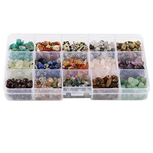 Load image into Gallery viewer, 15 Different Type Gemstone Chip Bead Crystal Quartz Stone Irregular Shaped Loose Beads Crushed Chunked Crystal Pieces for DIY Bracelet Necklace Making
