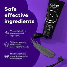 Load image into Gallery viewer, BURST Charcoal Toothpaste for Whitening Teeth, Toothpaste for Sensitive Teeth, SLS Free, Coconut Salt, 4.7oz, 2-Pack
