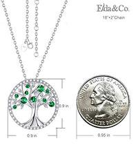 Load image into Gallery viewer, Green Emerald Jewelry May Birthstone for Women Teen Girls Birthday Gifts for Mom Wife Tree of Life Necklace Anniversary Gifts for Her Sterling Silver
