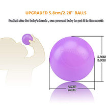 Load image into Gallery viewer, Lightaling 100pcs White &amp; Purple Ocean Balls &amp; Pit Balls Soft Plastic Phthalate &amp; BPA Free Crush Proof - Reusable and Durable Storage Mesh Bag with Zipper
