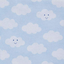 Load image into Gallery viewer, Luvable Friends Unisex Baby Cotton Flannel Receiving Blankets Bundle, Boy Clouds, One Size
