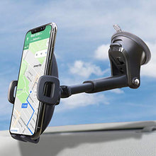 Load image into Gallery viewer, Suction Cup Phone Holder for Windshield/Dashboard/Window, Universal Dashboard &amp; Windshield Sturdy Suction Cup Car Phone Mount with Strong Sticky Gel Pad,Compatible W/ iPhone, Samsung &amp;Other Smartphone
