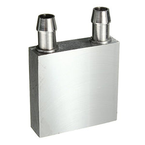 Water Cooling Block 40x40mm Aluminum for Liquid Water Cooler Heat Sink System Silver for CPU Graphics Radiator Heatsink (2 Pack)