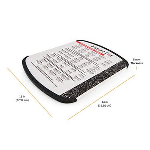 Instant Pot Official 11x14 Non-Slip Cutting Board With Cook Times – Black, 11x14-inch