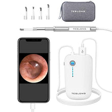 Load image into Gallery viewer, Teslong Digital Otoscope Camera with Light, Ear Camera and Wax Remover, Video Ear Scope with Ear Wax Removal Tools, Ear Endoscope Cleaner, HD, Compatible with iPhone, iPad, Android Smart Phone (USB)
