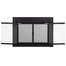 Load image into Gallery viewer, Pleasant Hearth AN-1010 Alpine Fireplace Glass Door, Black, Small

