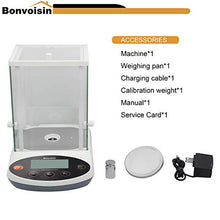 Load image into Gallery viewer, Bonvoisin Analytical Balance 300gx1mg Precision Lab Scale Digital Electronic Scale 1mg Laboratory Analytical Scale LCD Display Scientific Scale with Windshield (300g, 0.001g)
