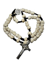 Load image into Gallery viewer, 6&quot; Handmade Medjugorje stone rosary Saint Benedict mini rosary Christian gifts
