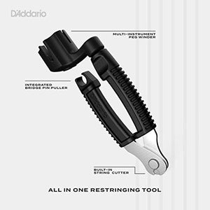 D'Addario Pro-Winder String Winder and Cutter, Black