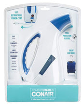 Load image into Gallery viewer, Conair GS27CS Complete Steam Hand Held Fabric Steamer with CordReel, White
