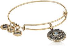 Load image into Gallery viewer, Alex and Ani Evil Eye Bangle Bracelet, Rafealian Gold, Expandable
