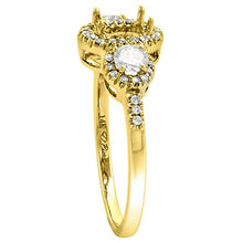 Load image into Gallery viewer, 14k Yellow Gold Diamond Genuine Rainbow Moonstone Halo Engagement Ring Oval 7x5mm, size 5.5
