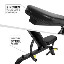 Load image into Gallery viewer, ER KANG Adjustable Weight Bench- 7+4 Positions Body Workout Bench, Multi-Purpose Incline/Flat Bench for Home Gym Strength Training
