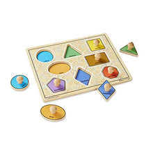 Load image into Gallery viewer, Melissa &amp; Doug Deluxe Jumbo Knob Wooden Puzzle - Geometric Shapes (8 pcs)
