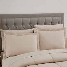 Load image into Gallery viewer, Sweet Home Collection 8 Piece Comforter Set Bag with Unique Design, Bed Sheets, 2 Pillowcases &amp; 2 Shams Down Alternative All Season Warmth, Queen, Pintuck Black
