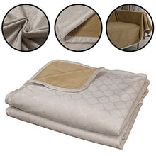 Load image into Gallery viewer, W-ZONE Waterproof Dog Bed Cover Pet Blanket for Furniture Bed Couch Sofa Reversible (5282, Cream+Sand)
