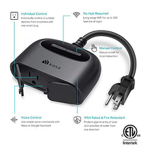 Load image into Gallery viewer, Kasa Outdoor Smart Plug, Smart Home Wi-Fi Outlet with 2 Sockets, IP64 Weather Resistance, Compatible with Alexa, Google Home &amp; IFTTT, No Hub Required, ETL Certified(EP40)
