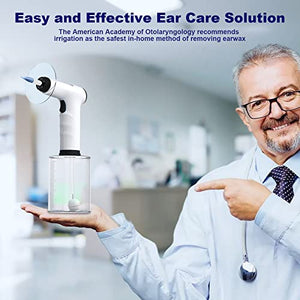Electric Ear Wax Removal Kit with SoftSpray Safe and Effective Ear Cleaner with 4 Pressure Settings for Ear Wax Buildup Complete Ear Cleaning Irrigation Kit, Black