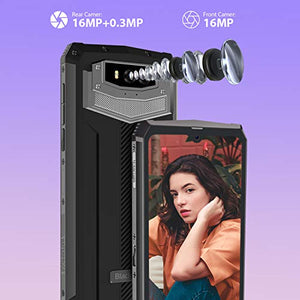 13000mAh Rugged Phone, Blackview BV9100 4GB+64GB Dual SIM Rugged Cell Phones Unlocked, IP68 Waterproof Smartphone, Android 9.0 Pie 6.3" Screen NFC Face Unlocked AT&T T-Mobile Blackview Cell Phones