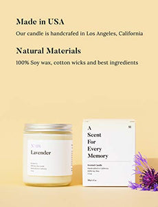 A Scent for Every Memory | Scented Luxury Soy Wax Candle | Handcrafted in USA | N07 Lavender | Long Lasting Burning for Stress Relief 7.5 oz