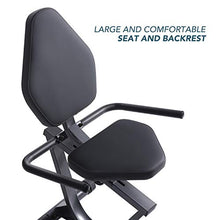 Load image into Gallery viewer, MaxKare Recumbent Exercise Bike Indoor Cycling Stationary Bike with Adjustable Seat and Resistance, Pulse Monitor/Phone Holder (Seat Height Adjustment by Knob)
