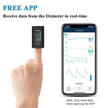 Load image into Gallery viewer, Wellue Bluetooth Pulse Oximeter Fingertip, Blood Oxygen Saturation Monitor with Alarm, Free APP,Batteries, Carry Bag &amp; Lanyard
