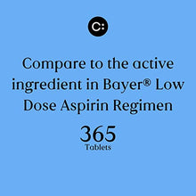 Load image into Gallery viewer, Cabinet Low Dose Aspirin 81mg for Adults and Kids 12 and Up, Slow Release Strength for Daily Regimen, Comparable to Bayer Active Ingredients, 365 Coated Tablets
