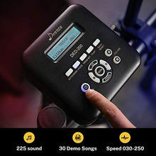 Load image into Gallery viewer, Donner DED-200 Electric Drum Set Electronic Kit with Mesh Head 8 Piece, Drum Throne, Sticks Headphone and Audio Cable Included, More Stable Iron Metal Support Set
