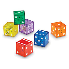 Load image into Gallery viewer, Learning Resources Jumbo Dice in Dice, Dice, Jumbo Dice, Math Dice, Ages 3+, Set of 12
