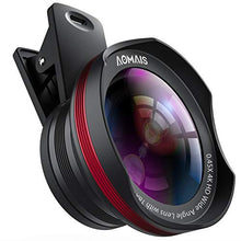 Load image into Gallery viewer, Phone Camera Lens, AOMAIS Pro Camera Lens Kit Compatible with iPhone/Samsung/Google Pixel etc, Macro and Wide Angle Lens with LED Light, Quick-Release Lanyard &amp; Travel Case
