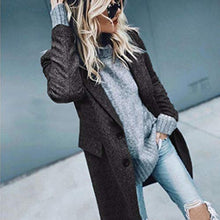 Load image into Gallery viewer, WYTong Women&#39;s Fashion Long Sleeve Cardigan Autumn And Winter Long-sleeved Woolen Casual Sweater Coat(Gray,L)

