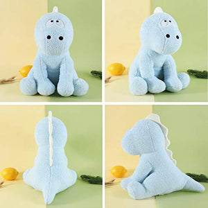 Little Room Naturally Glow in The Dark Dinosaur Stuffed Animal Plush Toy, 14 Inches, Blue (L1000)