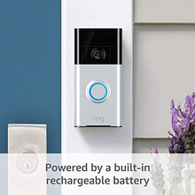 Load image into Gallery viewer, Ring Video Doorbell (1st Gen) – 720p HD video, motion activated alerts, easy installation – Satin Nickel
