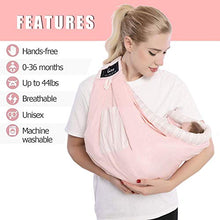 Load image into Gallery viewer, Baby Carrier by Cuby, Natural Cotton Baby Sling Baby Holder Extra Comfortable for Easy Wearing Carrying of Newborn, Infant Toddler and Ideal for Baby Registry (Pink Flamingo)

