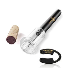 Load image into Gallery viewer, Wine Ziz Amazingly Simple Wine Opener with Foil Cutter Gift Set for Wine Lovers | Wine Pump Air Pressure Wine Bottle Opener Easy Cork Remover Corkscrew | Wine Bottle Openers Best Sellers (Black)
