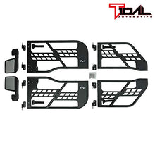 Load image into Gallery viewer, EAG Safari Tubular Door with Side View Mirror Fit for 07-18 Wrangler JK 4 Door Only
