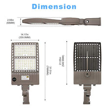 Load image into Gallery viewer, LED Parking Lot Lights 320W, DLC/UL 44800LM 5000K LED Shoebox Street Pole Lights[1000W HID/HPS Replacement] Outdoor IP65 Waterproof 110V 120V Commercial Area Road Lighting Slip Fitter
