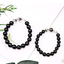 Load image into Gallery viewer, Feng Shui Black Obsidian Wealth Bracelet Natural Moonstone Black Crystal Green Ghost 925 Silver Attract Lucky Gift for Man Woman Couple Best Friend,Black Crystal 1
