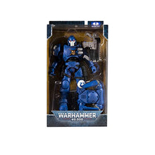 Load image into Gallery viewer, McFarlane Toys Warhammer 40,000 Ultramarines Reiver with Bolt Carbine &amp; Base 7" Action Figure
