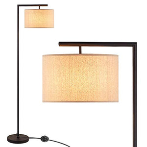 LED Modern Floor Lamp, Anbomo Standing Accent Light,Tall Pole Lamp with Hanging Drum Shade for Living Room, Bedrooms, Office