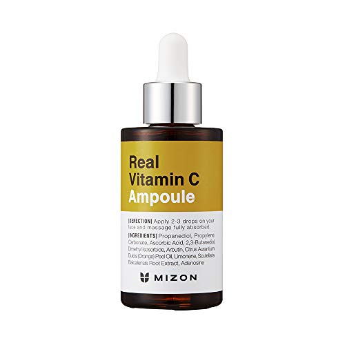 Load image into Gallery viewer, Mizon Real Vitamin C Ampoule, Pure Vitamin C 19% No Water Added, Only 10 Ingredients Formula for tone correction treatment, Nutrition and Face Moisturizer
