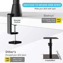 Load image into Gallery viewer, Professional Studio Monitor Speaker Stands Pair, High-Strength Aluminum Alloy, Height Adjustable, Bietrun Universal Desk Mount Shelf Tray Stands for Desktop Speaker, Bookshelf Speaker, Laptop
