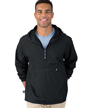 Load image into Gallery viewer, The &quot;Newport Collection&quot; Pack-N-Go Pullover Jacket from Charles River Apparel black large
