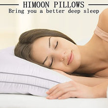 Load image into Gallery viewer, HIMOON Bed Pillows 2 Pack - Standard Size Set of 2 Cooling Pillows for Sleeping for Side Back and Stomach Sleepers, Down Alternative Filling Luxury Soft Supportive
