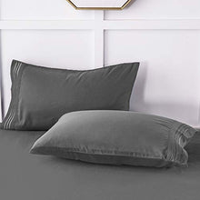 Load image into Gallery viewer, LIANLAM Queen Bed Sheets Set - Super Soft Brushed Microfiber 1800 Thread Count - Breathable Luxury Egyptian Sheets 16-Inch Deep Pocket - Wrinkle and Hypoallergenic-4 Piece(Queen, Dark Grey)
